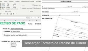 Formato de Recibo de Dinero en PDF Word y Excel